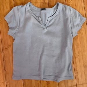 Brandy Melville light blue Ashlyn V Notch Top - one size